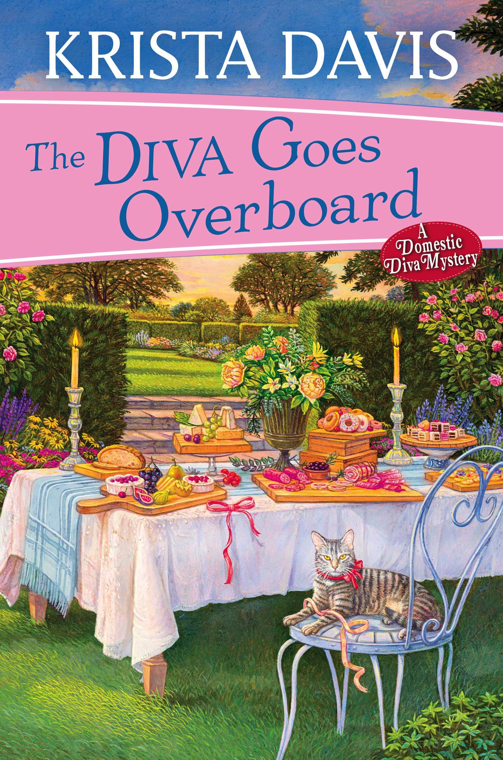 Book cover showing a beautiful table in a colordful garden. Charcuterie boards with cheeses and meats are on the table along with butter boards, breads and sweets.
